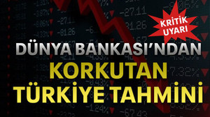 Dünya Bankası’ndan korkutan Türkiye tahmini